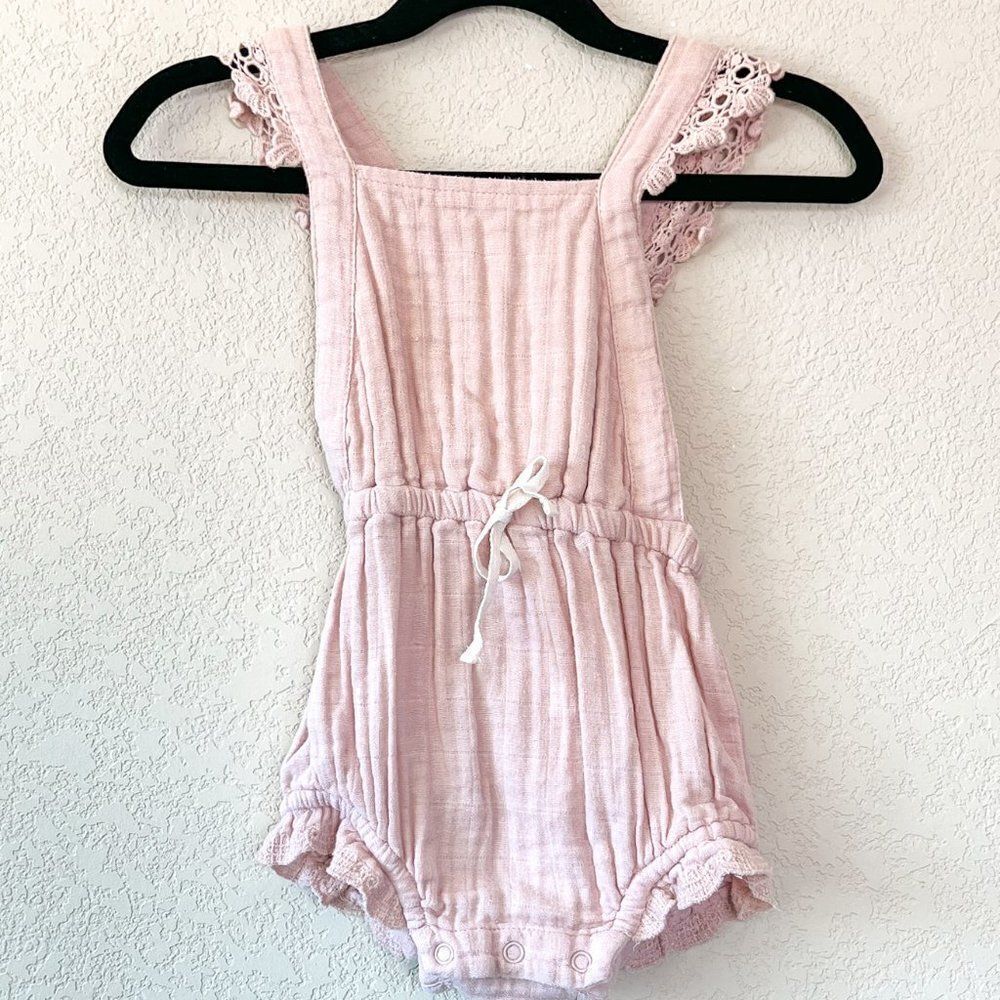 Jamie Kay Muslin Lace Romper, Size 1 Year